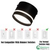 Quickway Imports 15W Surface-Mounted LED Cylinder Downlight Modern 4000K White Spotlight Black Aluminum Frame - 3 of 4