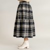 Anna-Kaci Women's High Waist Plaid Midi Skirt with Soft Textured Fabric and Tiered A-Line Silhouette - 4 of 4