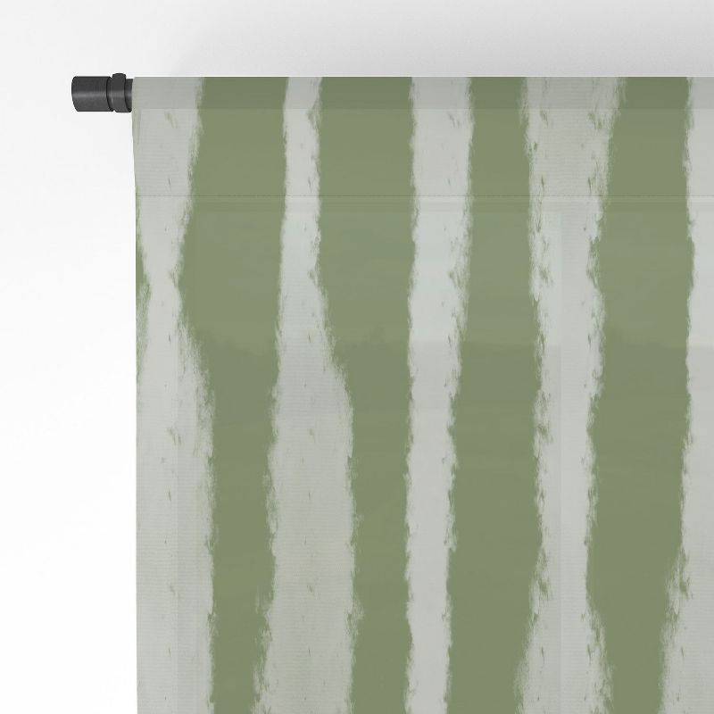 Lane and Lucia Tie Dye No 2 In Green Single Panel Sheer Window Curtain - Society6, 4 of 7
