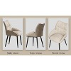 MAYEERTY Modern Design Velvet Chairs, High Rebound Seat Cushion, Metal Frame for Office Dining Chairs Set of 2 - 4 of 4