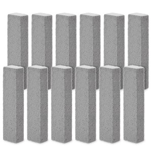 Juvale 12-Pack Pumice Stones for Cleaning - Toilet Bowl Cleaner and Scouring Sticks for Pool and Kitchen (Gray) - 1 of 4