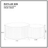 Nesting Coffee Table Set of 2,Creative Moon Round Wood Coffee Table,Handcrafted Side Tables Accent Luxury End Table for Apartment-Cuddlewood - 4 of 4