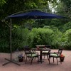 Northlight 10' Octagon Outdoor Patio Off-Set Umbrella with Hand Crank - Blue - 2 of 4