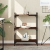 vidaXL Bookcase Storage Bookshelf Display Book Cabinet Engineered Wood - Brown Oak 23.6" 33.9" - 2 of 4