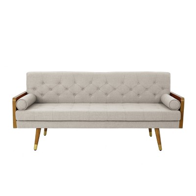 GDFStudio Aidan Mid Century Modern 72.25" Tufted Upholstered 3 Seater Sofa