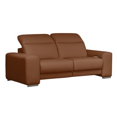 Corinne Leather Power Reclining Sofa with Power Headrests Brown - Abbyson Living