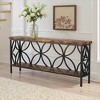 Lirago 70.9" 2 Tier Console Table Industrial Narrow Sofa Table Behind Couch Vintage Wood Metal Frame Entryway Storage Shelf Brown - 3 of 4