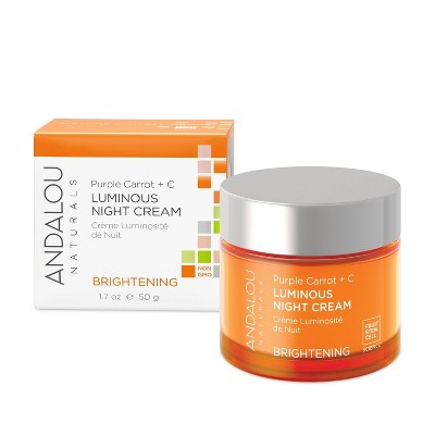 Andalou Naturals Purple Carrot and Vitamin C Luminous Night Cream - 1.7oz