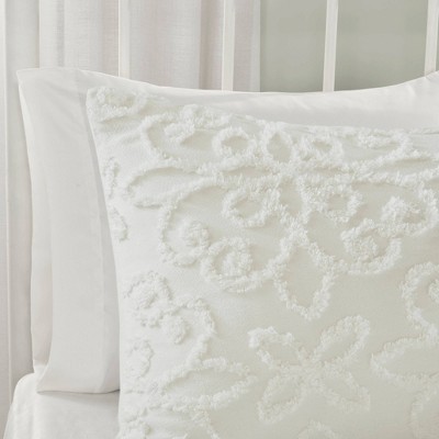 White King/Cal King Cotton Chenille Textured Sham Set