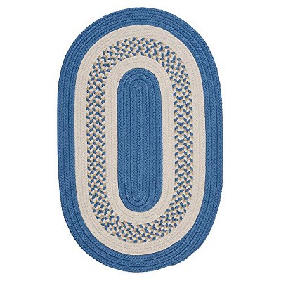 Colonial Mills Flowers Bay - Blue 6 Ft round Round Rug Indoor/Outdoor 100% Polypropylene