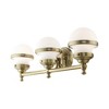Livex Lighting Oldwick 3 - Light Vanity in  Antique Brass - 3 of 4