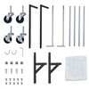 TROPOW Z-Shape Steel Garment Rack with Wheels, 2 PVC Dust Covers (60x50x110/90cm) for Retail/Closet Storage - 4 of 4