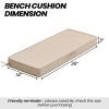 Crestlive Products Outdoor Bench Cushion with Ties Water Resistant Fabric Durable Thicken Memory Foam for Loveseat Couch Porch Swing - 3 of 4