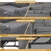 Vipbear 3-in-1 Convertible Sofa Bed,Pull Out Sleeper Sofa & Adjustable Backrest,Chenile Loveseat with Side Pocket for Living Room Tool-Free Assembly - 4 of 4