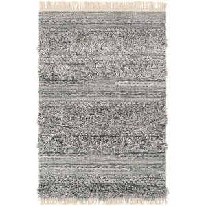 Mark & Day Padiham 2'x3' Rectangle Woven Indoor Area Rugs Medium Gray: Handwoven Stripe Viscose Wool, Stain-Resistant - 1 of 4