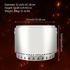 27" Smokeless Fire Pit with Adjustable Airflow, 304 Stainless Steel Wood-Burning Firepit, 360° Heat & Secondary Burn Technology, Outdoor Fire Bowl - 3 of 4