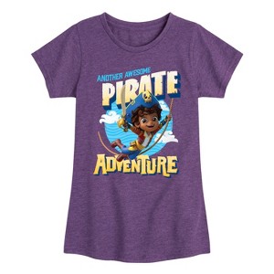 Girls' - Santiago of The Sea - Another Awesome Pirate Adventure Fitted Short Sleeve Graphic T-Shirt - 1 of 4
