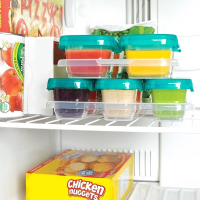 12-Piece Clear BPA-Free Plastic Baby Food Storage Set