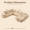 XIZZI Modular Sectional Sofa Couch, L/U-Shape Upholstered Couch, Modern Minimalist Couches for Living Room, Free Combination Deep Seat Corner Couch - 3 of 4