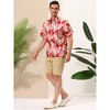 Lars Amadeus Men's Summer Floral Print Short Sleeve Button Down Beach Hawaiian Casual Shirt - 4 of 4