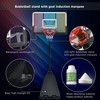 RISOKEYS Portable Basketball Hoop System, Height Adjustable 8-10ft, with 44'' Backboard and Wheels, for Youth Adults Night Outdoors - 3 of 4