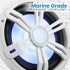 10" Slim Waterproof Subwoofer for Powerful Sound with RGB Lights, Remote Control, Dual 4-Ohm Design - 4 of 4