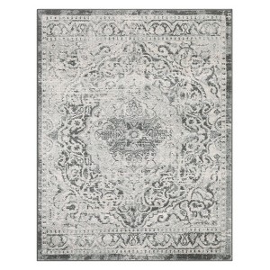 Vintage Rug Soft  Non Slip Plush Carpet Low Pile Stain Resistant Floor Cover Oriental Accent  Rug for Living Room Bedroom Nursery,Grey/5'3"x7'3" - 1 of 4