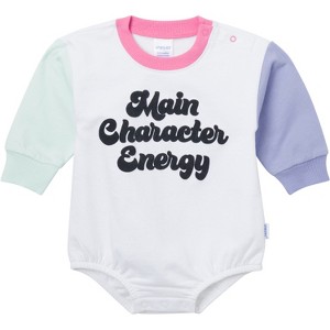 Onesies Brand Baby Girls' Sweatshirt Bubble Romper - 1 of 4