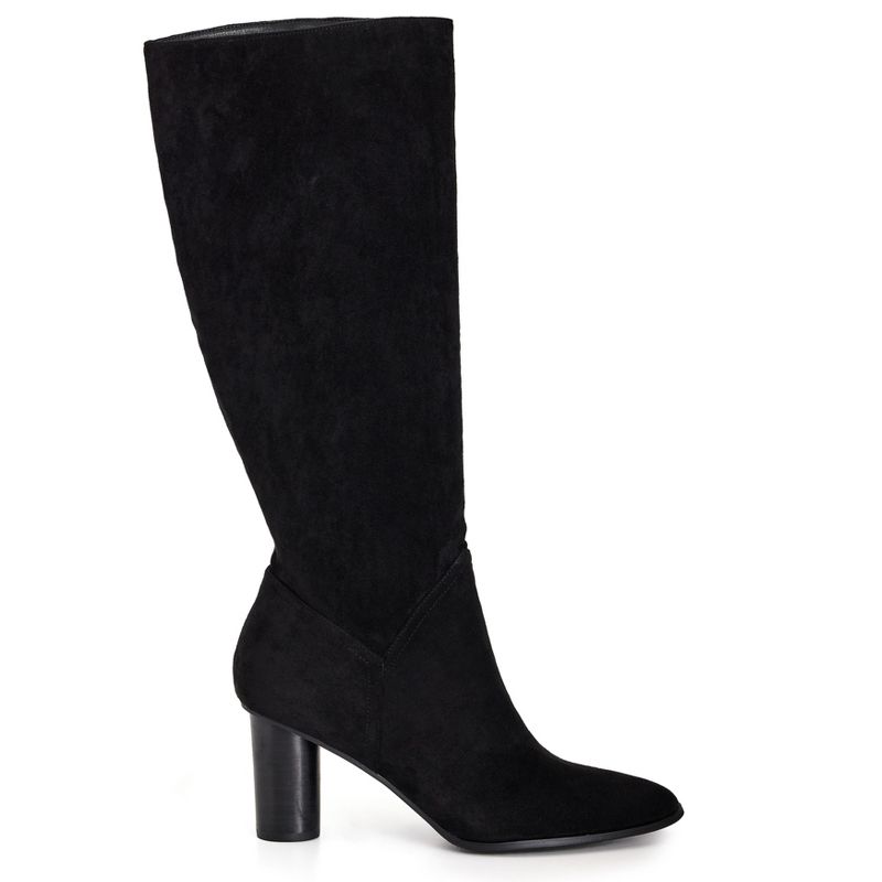 Women's Wide Fit Impact Knee Boot - Black | CITY CHIC, 2 of 8