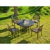 ARTPLAN Outdoor Chair Cushions for Patio Furniture, Waterproof Outdoor Cushions, Round Corner Patio Chair Cushions Set of 4 with Ties,16"x18.5"x3" - 2 of 4