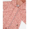 Deux par Deux Girl Baby Printed Mid-Season One-Piece Outerwear with Hat Small White Flowers on Pale Pink - 24 Months - 4 of 4
