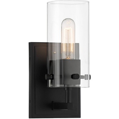 Possini Euro Metis 10 1/2" High Black Wall Sconce