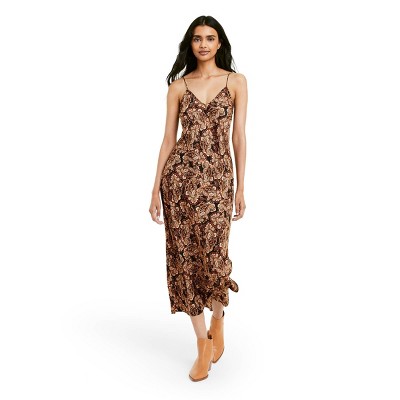 Women's Paisley Print Slip Dress - Nili Lotan x Target Brown XXS