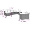 vidaXL 9 Piece Patio Sofa Set with Cushions - Gray Without Table - 3 of 4