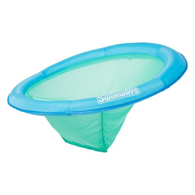 SwimWays Spring Float Papasan Pool Lounger with Hyper-Flate Valve - Blue