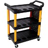 ORRD 3-Tier Rolling Auto Detail Cart with Wheels, Tool Storage Trolley for Garage & Workshop - 3 of 4