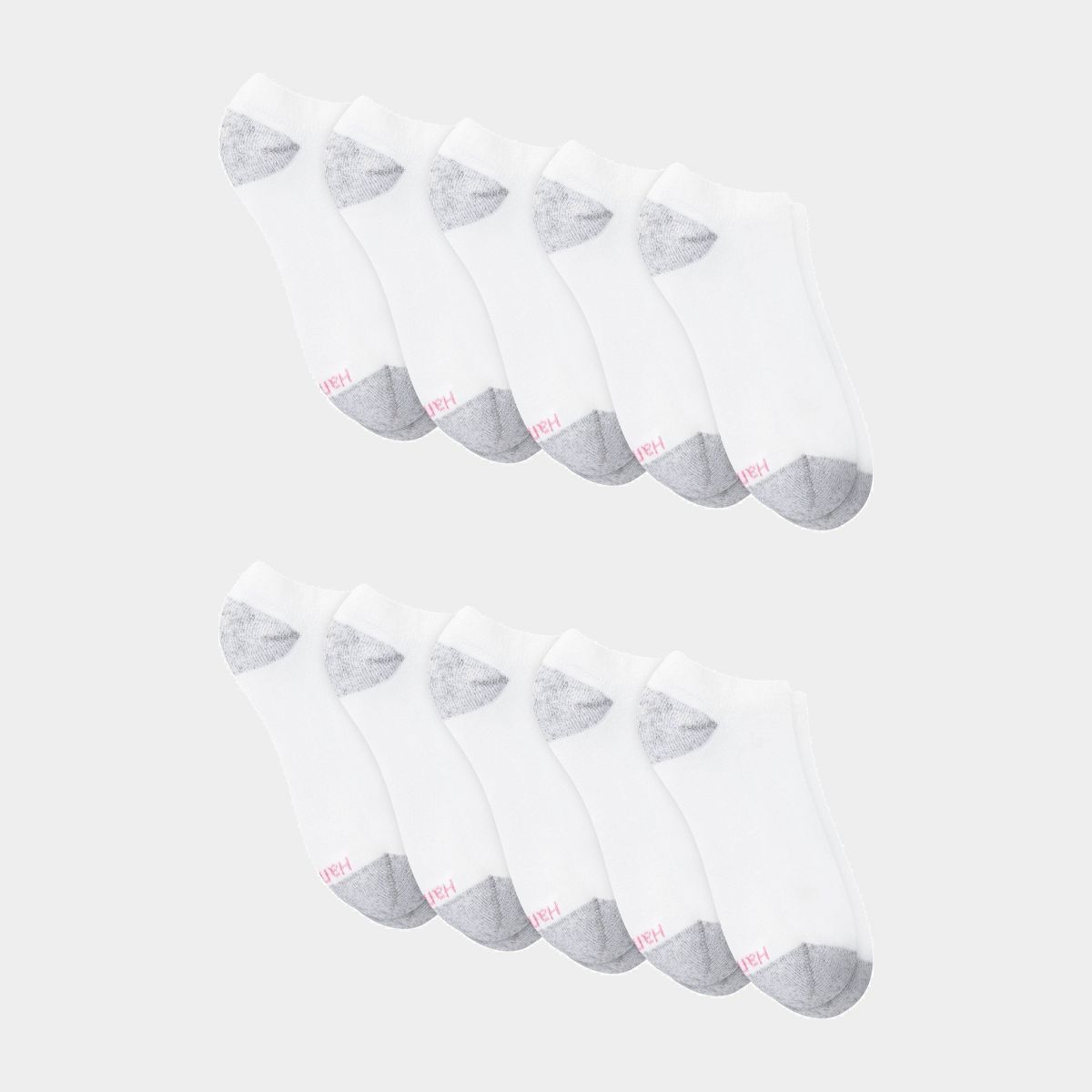 Hanes Women's Extended Size 10pk No Show Socks - 8-12 - thumbnail 4