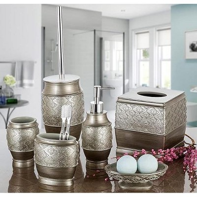 Dublin Brushed Silver 6-Piece Bathroom Accessory Set