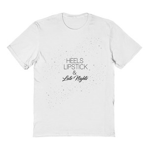 Rerun Island Men's Heels, Lipstick & Late Nights Short Sleeve Graphic Cotton T-Shirt - 1 of 1