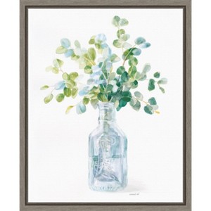 Amanti Art Beach Flowers IV (Vase) by Danhui Nai Canvas Wall Art Print Framed 16 x 20-in. - 1 of 4
