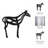 Modern Horse Figurine Sculpture Abstract Home Decor Aluminum Contemporary Style for Living Room, Office, Bedroom Display Accent - 14" Black - 4 of 4