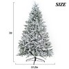Premium 7FT Artificial Christmas Tree for Home Office Party Decoration with Fluffy Branch White Snow Tips and Metal Stand - 3 of 4