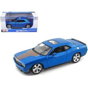 2008 Dodge Challenger SRT8 Blue Metallic 1/24 Diecast Model Car by Maisto - 1 of 3
