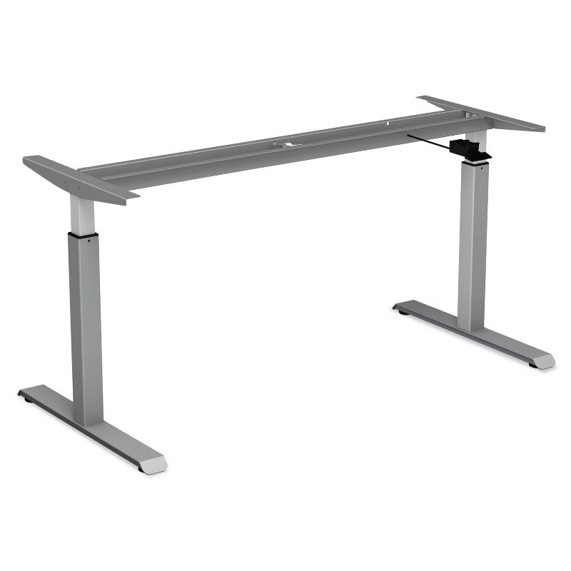 Alera Pneumatic Height-Adjustable Table Base 26 1/4" to 39 3/8" High Gray HTPN1G, 1 of 3