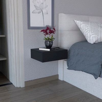 NicBex 1 Drawer Floating Nightstand with Handle Free Design,Wall Mounted Bedside Table with Storage Space,Modern Side Table for Bedroom