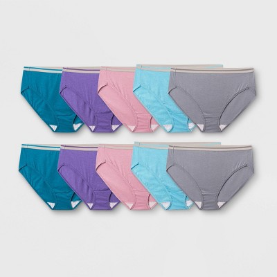 Fruit of the Loom Women's Plus Size Fit for Me 5 Pack Cotton Brief Panties,  Assorted, 10 : : Clothing, Shoes & Accessories