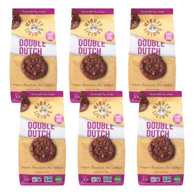Mightylicious Double Dutch Vegan Chocolate Chip Cookies - Case of 6/6.5 oz
