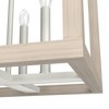 Hunter Fans 15" Squire Manor Ceiling Light Brushed Nickel/Bleached Wood Finish - 4 Bulbs, Incandescent, Dry Rated - 3 of 4