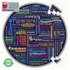 eeBoo Piece and Love 500 Piece (100) Great Words Round Jigsaw Puzzle - 2 of 4