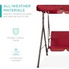 Best Choice Products 2-Person Outdoor Large Convertible Canopy Swing Glider Lounge Chair w/ Removable Cushions - 4 of 4
